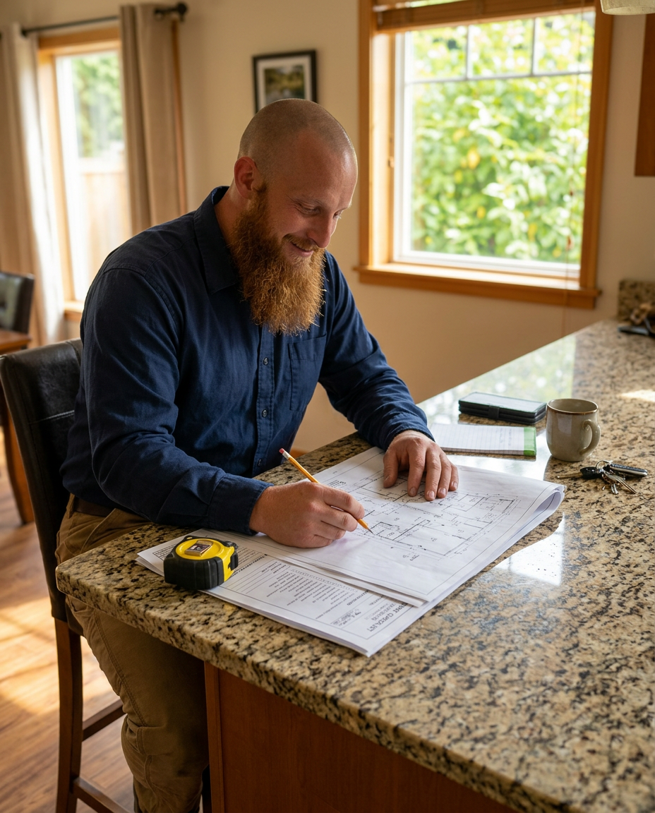 Electrician reviewing a residential panel